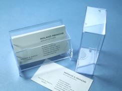 Visitenkartenbox transparent, 27 mm Füllhöhe 